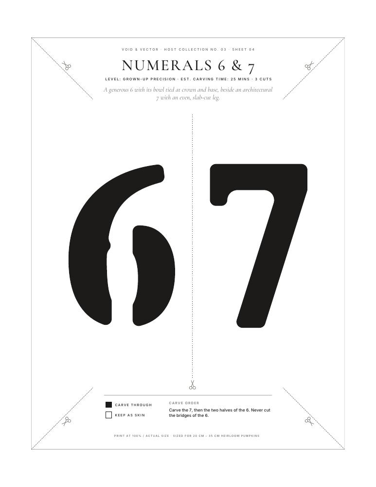 Numerals 6 & 7