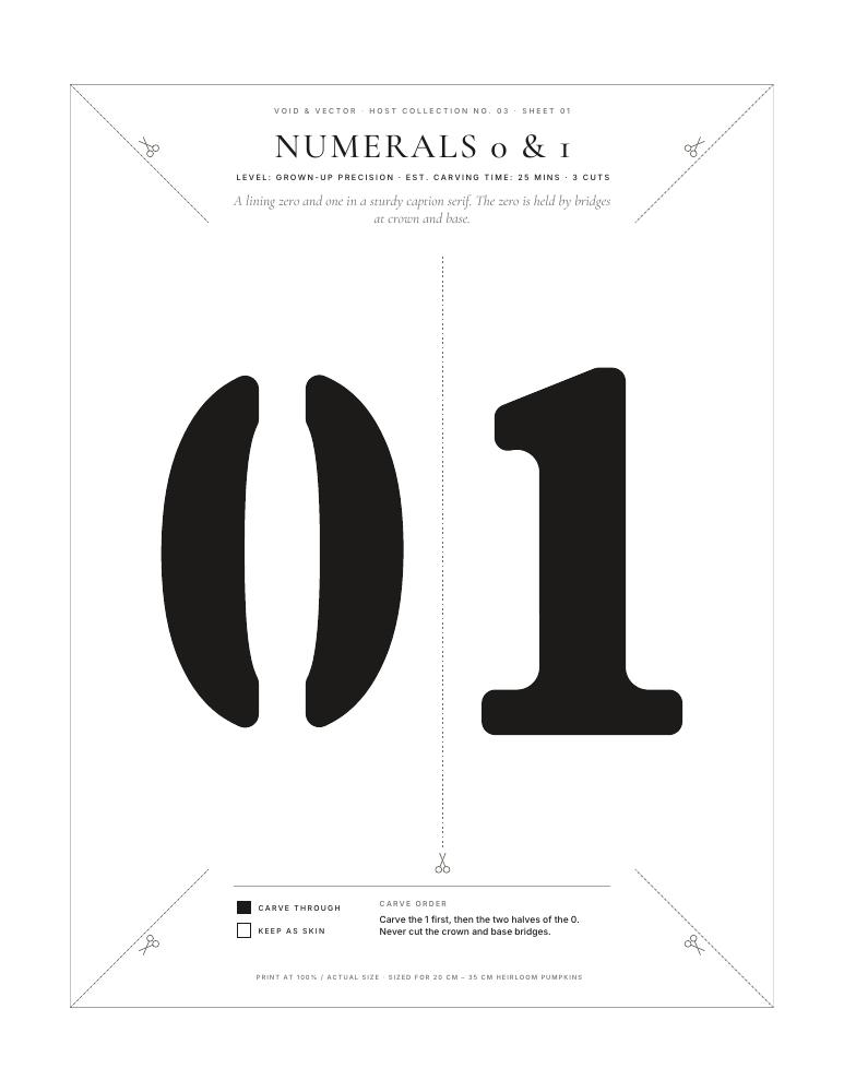 Numerals 0 & 1